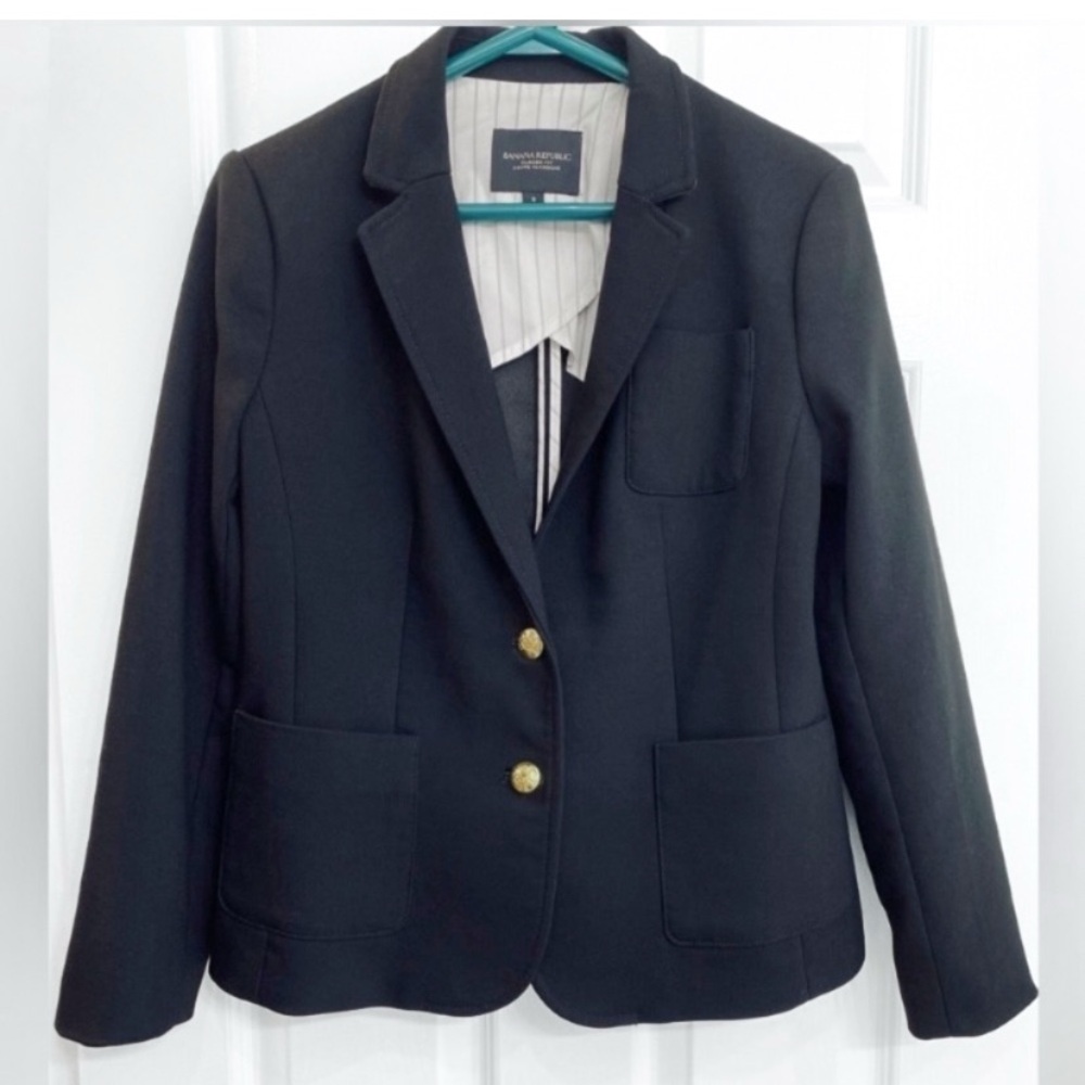 Banana Republic Black Blazer with Gold Buttons